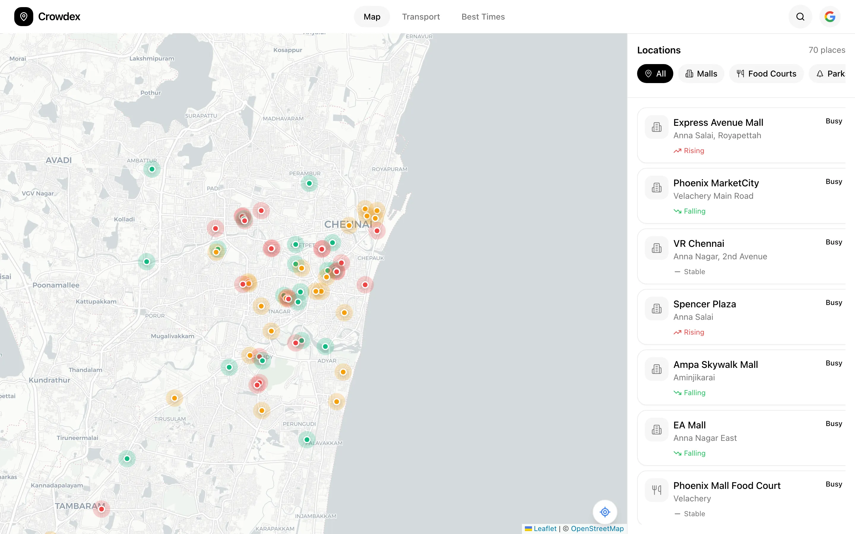 Screenshot of Crowdex