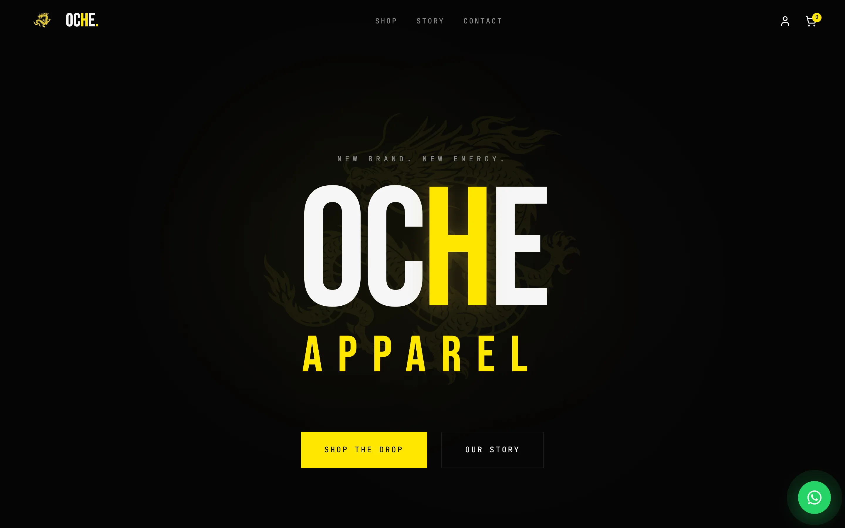 Screenshot of OCHE Apparel